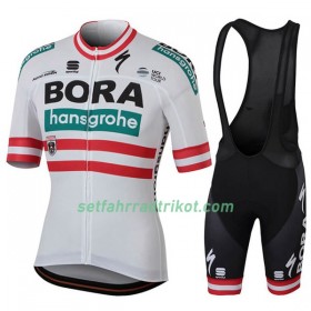 Fahrradbekleidung Radtrikot Kurzarm + Trägershorts 2018 Bora-Hansgrohe Österreichischer Meister Damen